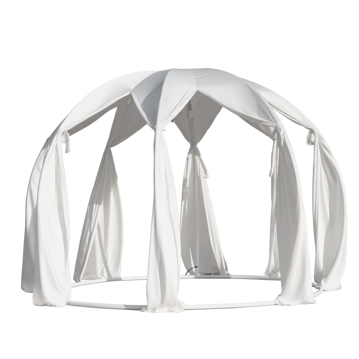 astreea Igloo Terrassenpavillon Model L mit Baldachin Bezug, weiss, wasserabweisend