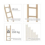 thumbnail of PROREGAL Sprossen-Anlegeleiter Holz ohne Traverse 14 Sprossen