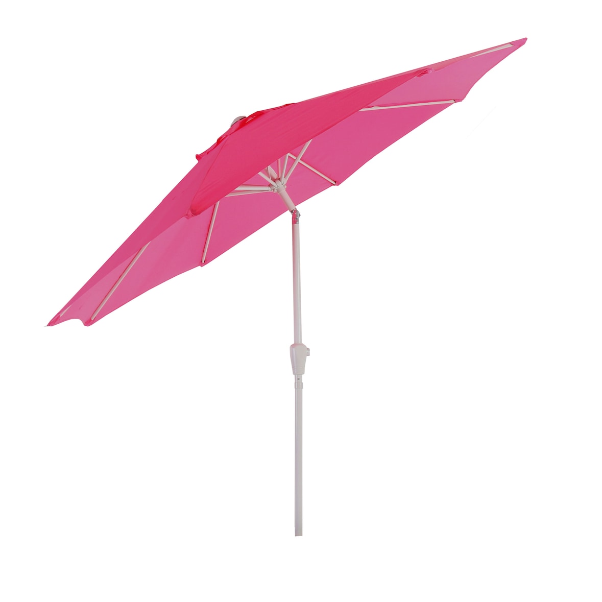 Sombrilla N18, sombrilla de jardín, Ø 2,7m inclinable poliéster/aluminio 5kg ~ rosa