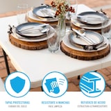 thumbnail of Mesa cuadrada plegable blanco Lifetime 86x86x74 cm