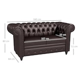 thumbnail of HOMCOM Divano 2 Posti in Stile Chesterfield con Cuscino Rimovibile