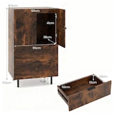 thumbnail of COSTWAY Holz Sideboard mit Metallbeinen, Buffetschrank, Aufbewahrungsschrank für Wohnzimmer, Esszimmer, Küche