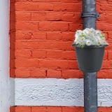 thumbnail of Regenrohr Pflanztopf 4 Stück Blumentopf Pflanzengefäß Fallrohr Dachrinne Garten