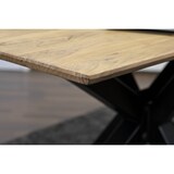 thumbnail of Esstisch 180 x 90 cm Akazie massiv naturfarben Schweizer Kante Spider-Gestell ABBY