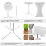 thumbnail of tectake Mesa alta plegable EREN, con funda, 90 x 110 cm  Blanco