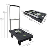 thumbnail of Plattformwagen klappbar 150 kg leicht mobil Transportwagen für Einkäufe Umzug Rollwagen