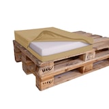thumbnail of TexDeko Halbes Palettenkissen 60x80x12cm Loungekissen Wasser-& schmutzabweisend, abnehmbarer Bezug mit Reißverschluss, waschbar (Creme)