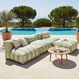 thumbnail of Modulares Gartenmöbelset mit 3 Sesseln und 1 kaktusgrünem Pouf