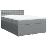 thumbnail of vidaXL Boxspringbett mit Matratze Hellgrau 140x200 cm Stoff