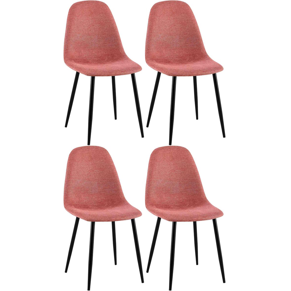 Set di 4 sedie da pranzo Napier arancione/Tessuto