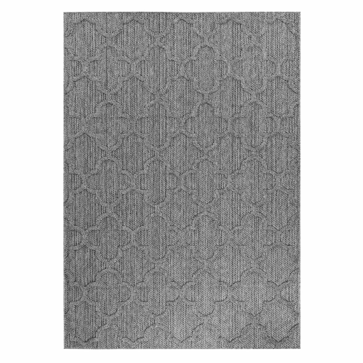 Teppich Balkon Skandinavisch Pflegeleicht Waschbar Strapazierfähig Terrasse Küche Grau 140x200 cm OEKO-TEX – CORTINA von Kadima Design