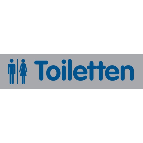 WC-Schild, "Toiletten", Damen / Herren, 40 x 160 mm - 160x40x1 mm Kunststoff