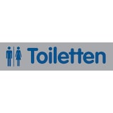thumbnail of WC-Schild, "Toiletten", Damen / Herren, 40 x 160 mm - 160x40x1 mm Kunststoff