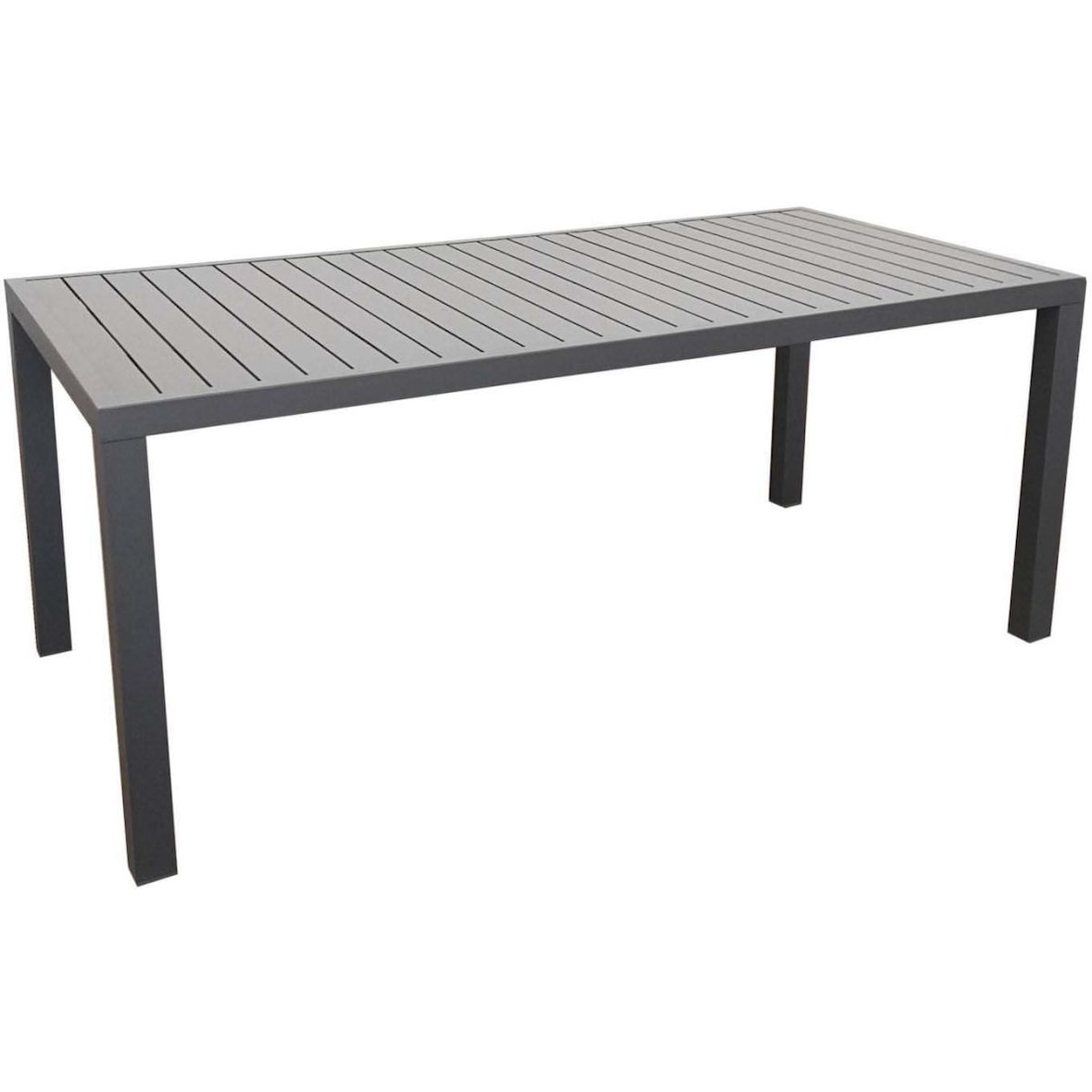 Table extérieure en aluminium plateau à lattes Alice 180 cm Alizé
