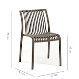 thumbnail of Set van 4 stapelbare stoelen van polypropyleen voor buitengebruik en tuin, bar en restaurant, robuuste en lichte structuur – Olimpia – Taupe
