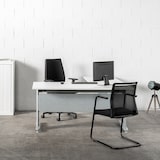 thumbnail of Secretária auxiliar para mesa secretária Rocada serie Metal 100x60 alumínio / cinza.