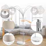thumbnail of Bogenlampe mit Marmorfuß Leinen
