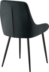 thumbnail of Esszimmerstuhl PUNAR - Samt Schwarz 50x53x86 cm Schwarz | Essstühle Esszimmerstühle Küchenstühle Wohnzimmerstühle