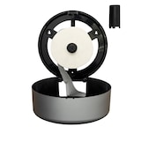 thumbnail of Jofel - Portarrollos de Papel Higiénico Industrial Mediano, Rollos 300m, 220mm Diámetro, Mandril 45mm, Ideal Baños Públicos, Valor AE57300, Silver