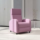 thumbnail of HOMCOM sillón relax reclinable manual sillón relax tapizado en lino sintético con reposapiés carga 120 kg sillón reclinable para dormitorio rosa