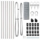 thumbnail of vidaXL Zaun mit Pfosten Silber 0,4 x 10 m Stahl und PVC
