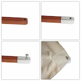 thumbnail of Copertura di ricambio per ombrellone in legno per catering HWC-C57, copertura per ombrellone, rotonda Ø3m poliestere 3kg ~ crema