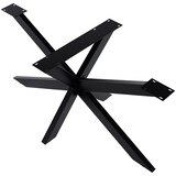 thumbnail of DELUKE® Tischgestell Metall THORN Stahlgestell beschichtet, 71x150x78cm HxBxT| Tischbeine Outdoor Tischfüße Tischuntergestell Schwarz