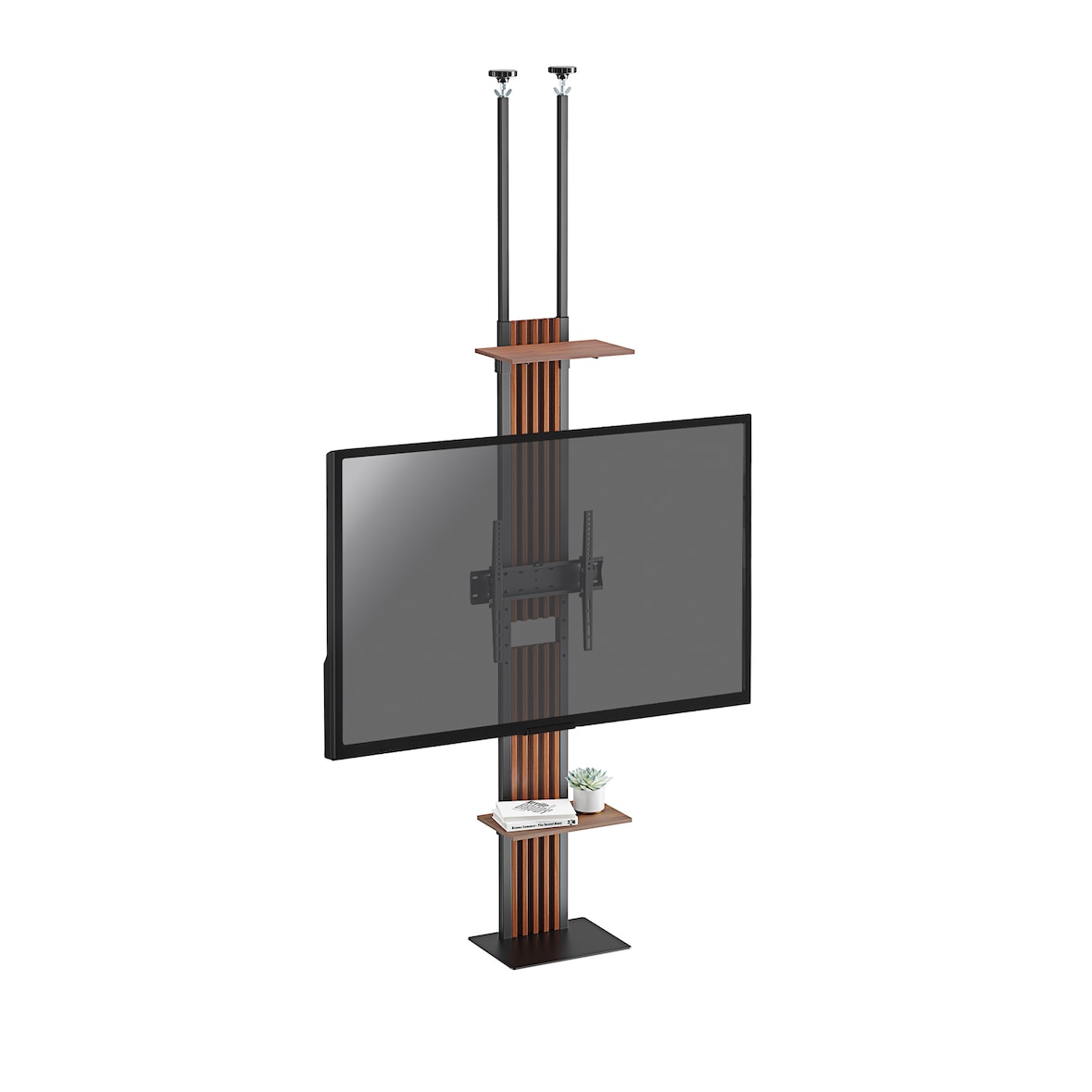 KIMEX - Support TV sol-plafond écran 32"-65" - Hauteur réglable 200-260cm