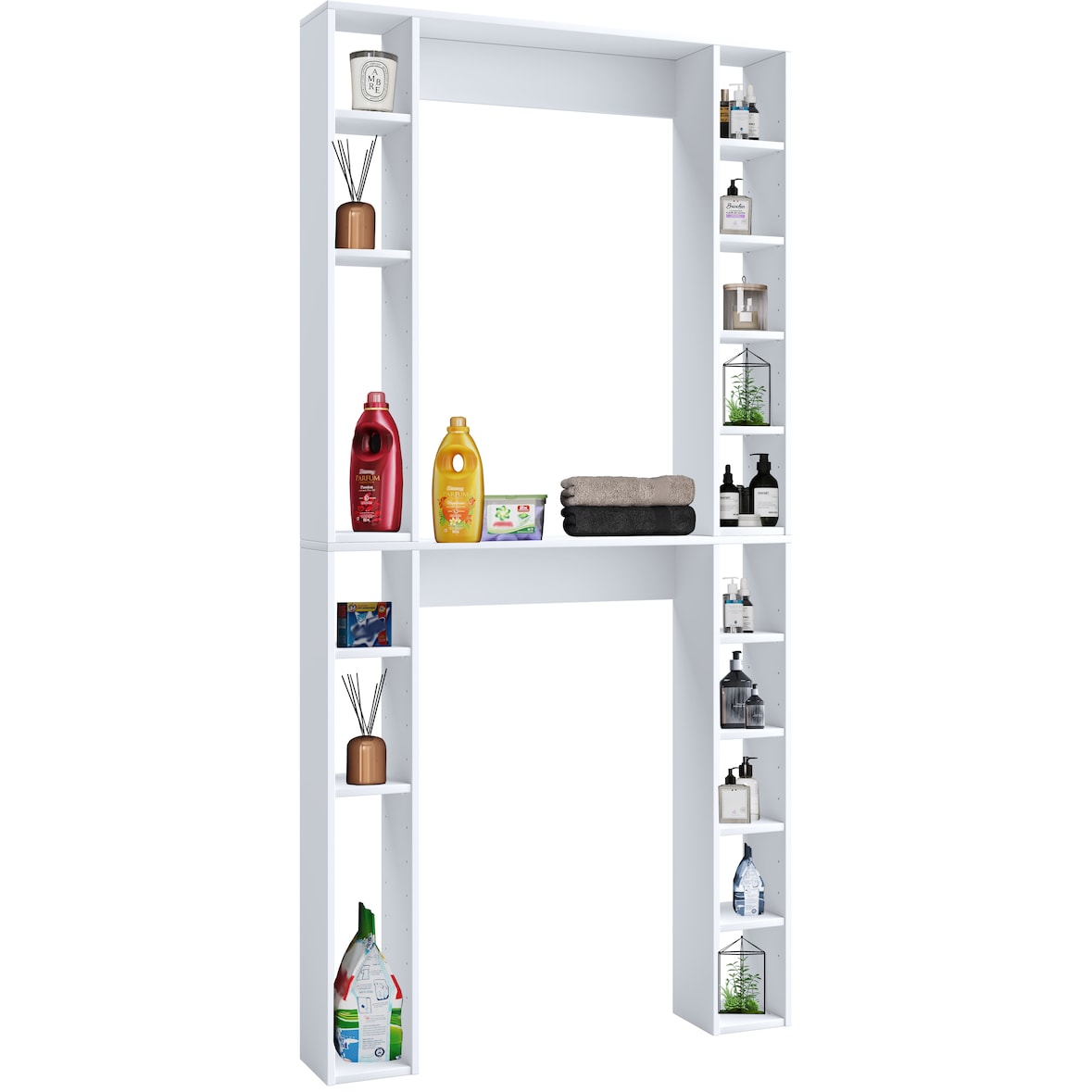 VCM Badmöbel Waschmaschinenschrank Tinoli weiß H. 200 x B. 98 x T. 18 cm