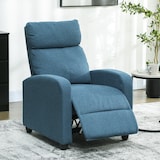 thumbnail of HOMCOM Poltrona Reclinabile Manualmente con Poggiapiedi Tessuto Blu