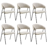 thumbnail of Armlehnstuhl Bedano, gepolstert, Webstoff, 150 kg  6er Setgreige