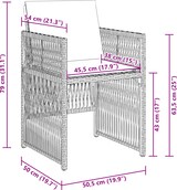 thumbnail of vidaXL 5-teiliges Garten-Dining-Set mit Kissen in Beige aus Poly Rattan