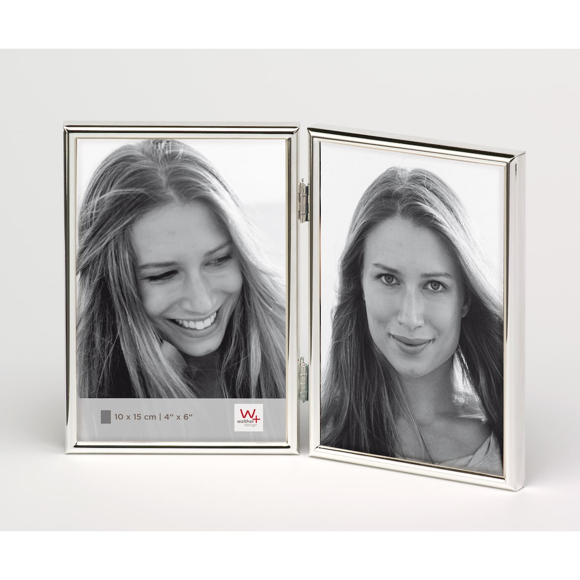 Chloe Portrait Frame, argento, 2x 10x15 cm