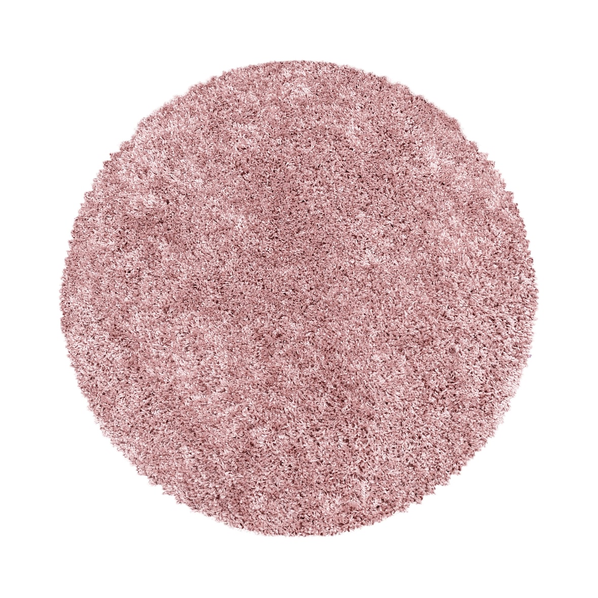 Hochflorteppich Shaggy Einfarbig Weich Flauschig Waschbar Strapazierfähig Schlafzimmer Rund Rosa 160x160 cm – SPREE von Kadima Design
