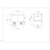 thumbnail of Saladette frigo 2 portes inox table de travail