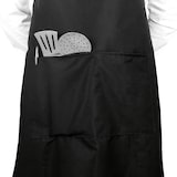 thumbnail of Pascuet delantal Mali peto 3 bolsillos 50% algodón 50% poliéster  95x85 cm negro