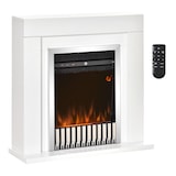 thumbnail of HOMCOM Chimenea Eléctrica Potencia 1000/2000W con Llama Termostato Mando a Distancia Temporizador y Protección Sobrecalentamiento 79x26x77,5 cm