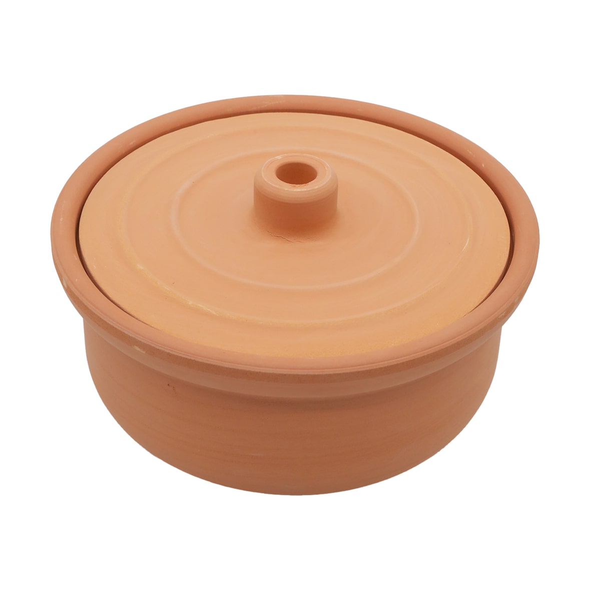 Viapot Small 1350 ml - Natur - Terrakotta-Schmortopf mit Deckel - 20×9 cm