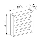 thumbnail of VCM Küchenmöbel Hängeschrank Esaldi Weiß / Honig-Eiche H. 40 x B. 40 x T. 10 cm