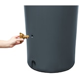 thumbnail of Azura decoratieve regenwatertank van gerecycled kunststof in grafietgrijs, inhoud 230 l, incl. plantenbak