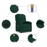 thumbnail of vidaXL Massagesessel Elektrisch Dunkelgrün Samt