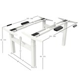 thumbnail of Elektrisch verstelbaar duo bureau - 180x80 cm - Two dual motor - Wit / Eiken
