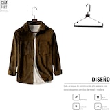 thumbnail of Percha Metal con Barra de Madera y Muescas | Color Negro | Antideslizantes y Resistentes | Perchas para Ropa | 60 Unidades