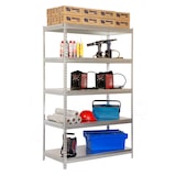thumbnail of SimonRack Scaffale industriale, 2000x1000x600 mm, 300 kg al punto di flessione, 5 ripiani metallici, scaffale per garage, Zincato- Bricoforte
