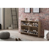 thumbnail of WOHNLING Schuhschrank WL5.828 Holz 120x81x24 cm Schuhregal Modern Schuhkipper