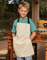 thumbnail of FairTrade Cotton Junior Craft Apron: One Size / Natural/Pistachio