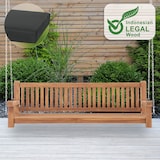 thumbnail of Schaukelbank MUVER - Holz Dunkelgrau 200x70x62 cm | Hängebank Gartenschaukel Zum Aufhängen Veranda-Schaukel