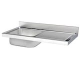 thumbnail of Fregadero sin bastidor 1 seno y 1 escurridor 500x400x250 - 1200x600x250 mm - 2120D145 Eurast