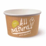 thumbnail of 200x BIO Eisbecher Pappe FSCR 300 ml ALL NATURAL ohne Kunststoffbeschichtung