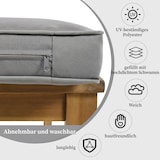 thumbnail of Merax tuinset loungeset voor 7-8 personen, tuinmeubelset met bank, tafel, hocker en kussens, naturel en grijs